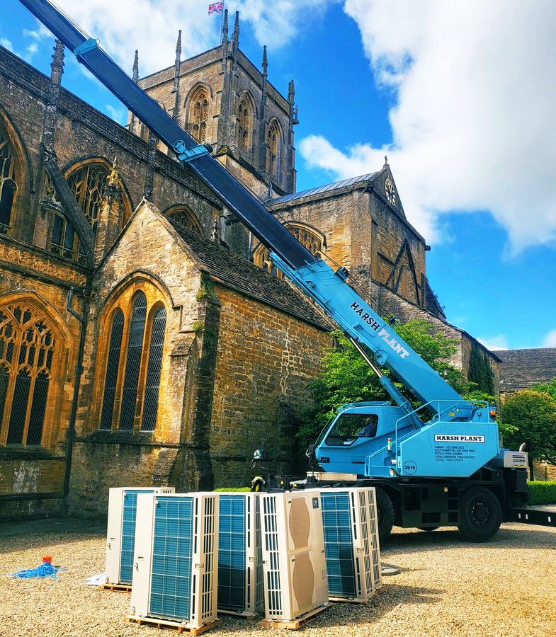 Air source heatpumps Sherborne Abbey